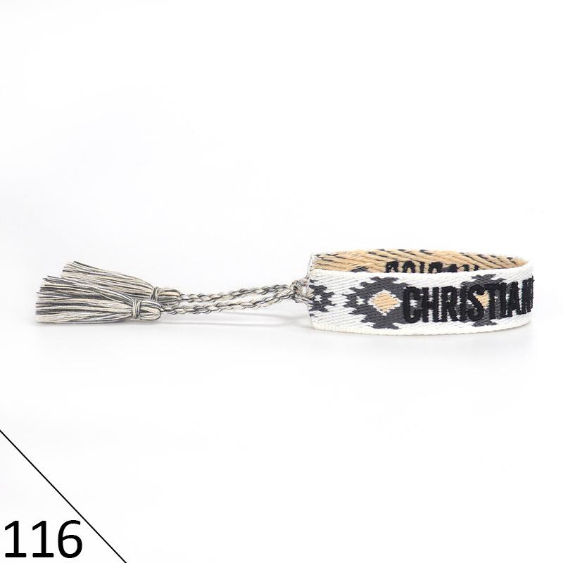 Handmade Embroidered Friendship Bracelet with Tassels for Women