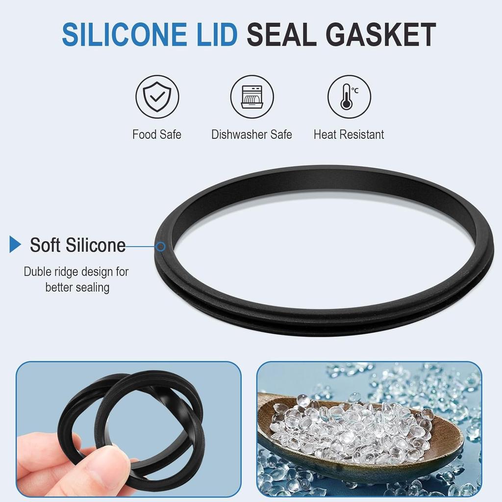 Gasket Replacement for Yeti 30 oz Tumbler Lid, O Ring Rubber Seal Replacement for Yeti 14 oz Mug, 32 oz Tumbler Lid Parts (6 Pack)