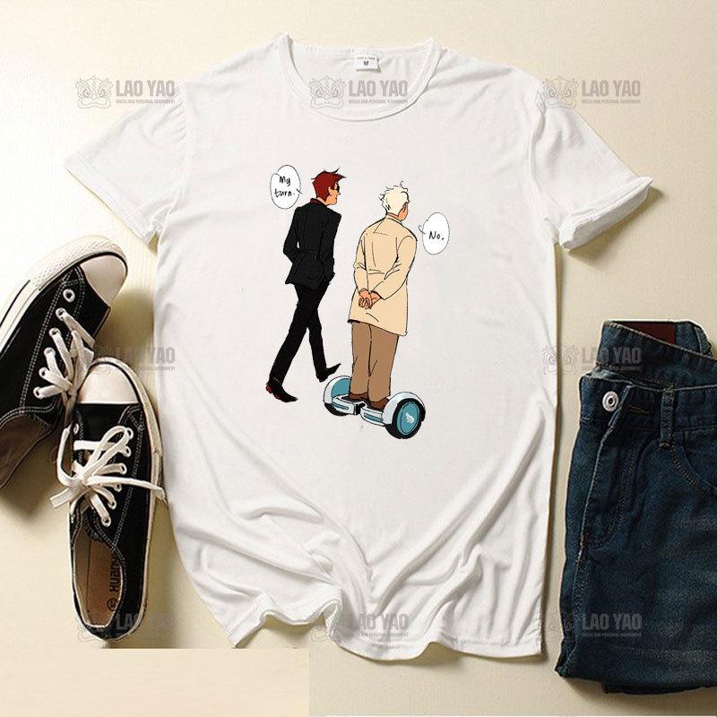 Good Omens Graphic T-Shirt Men Aziraphale Ineffable Go David Tennant Angel Amazing Woman Tees Short Sleeve T Shirt Original