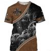 Short Sleeved Street Wear, Mechanical Repair Tool Pattern, Men's T-shirt, Mechanical Personalized 3D Printed Men's T-shirt Top