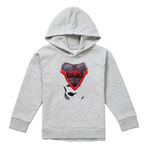 Spider-Man Childrens/Kids Miles Morales Costume Heather Pull Over Hoodie