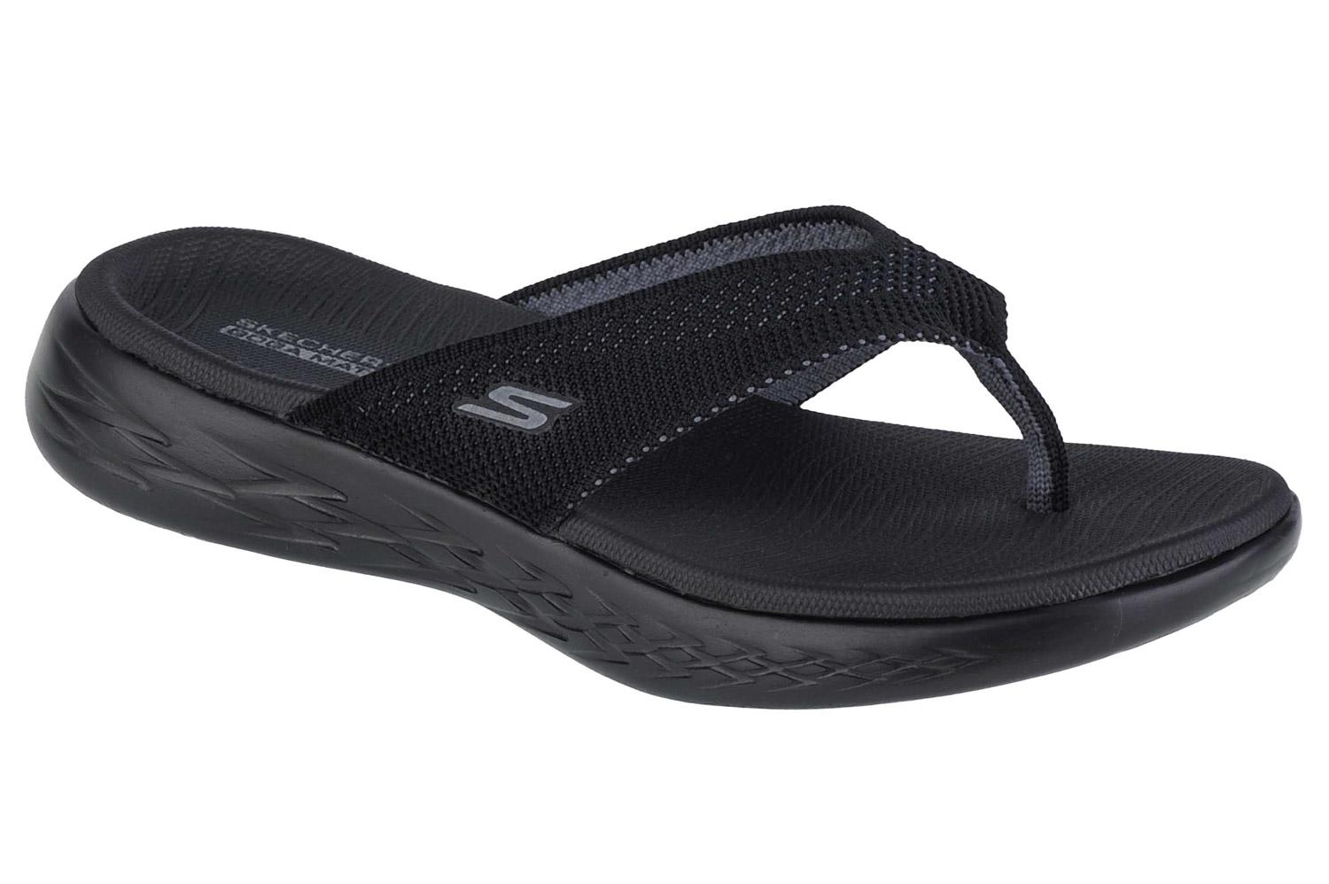 Skechers On The Go 600 - Flourish, Tongs noires femme