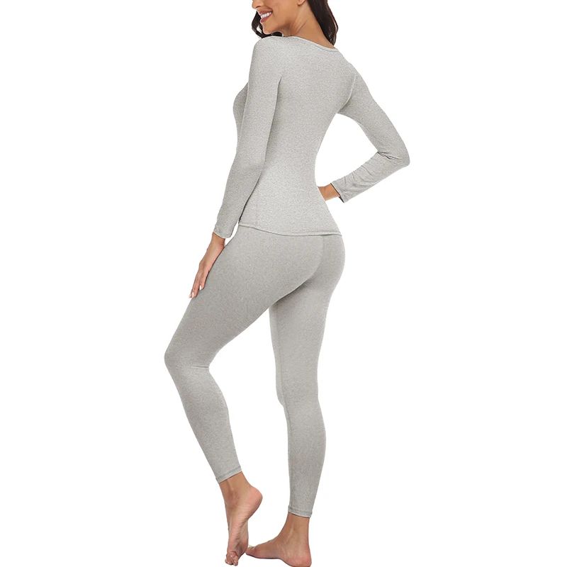 Women's Thermal Underwear Sets Long Johns with Polyester-Lined Winter Warmth for Skiing & Cold Weathe