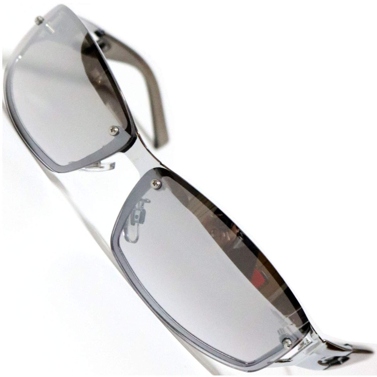 [Berkuto] Silver x Gray Mirror Half Sunglasses, Eyeglasses, Fashion Glasses, Fashion Glasses, Men s, Women s, Round, Square, Transparent, Tinted,
