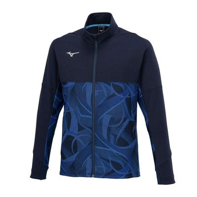 Mizuno MUGEN GRAPHIC Træning Navy 32MCB501 Opvarmningsjakke, Spillerspecifik Trøje, Blå,