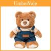 Morgan Bear Plush Toy With Denim Overalls For Kids Gift Gift Box
