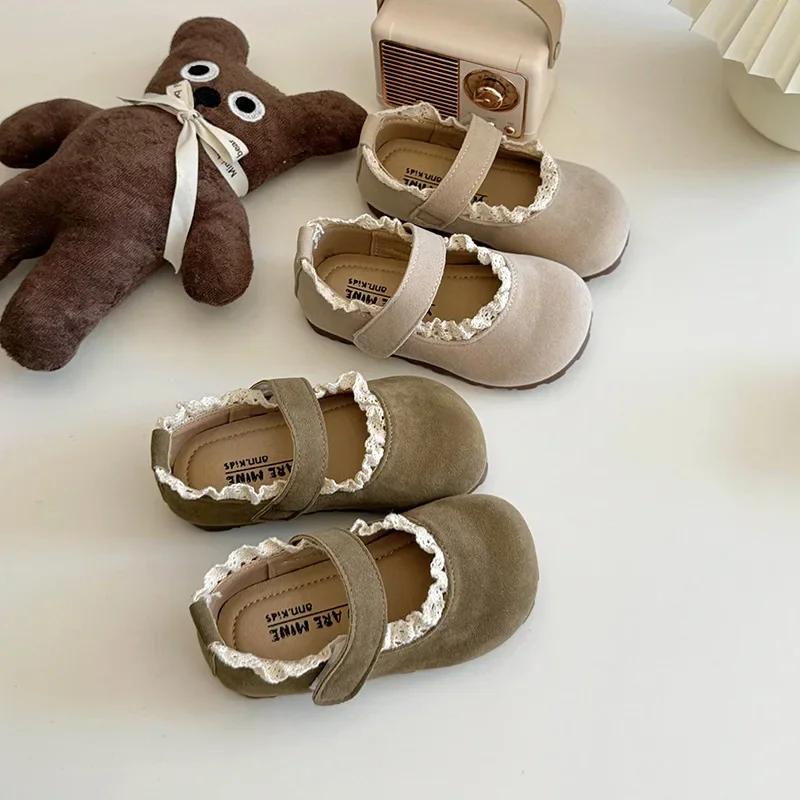 Children Flats Shoes Spring Autumn Shallow Girls Shoes Soft Sole Non Slip Kids Princess Shoe Lightweight Toddler casual Shoes