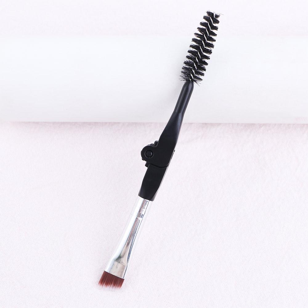 Brush Portable Spoolie Brush Duo Angled Eyebrow Brush Mascara Applicator Foldable Eyebrow Brush
