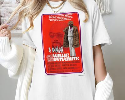 Willie Dynamite V2 Natural T Shirt Movie Poster Retro Vintage Cotton Men's Women's Gift Present