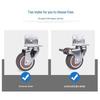 JNL L-Type TPR Rubber Silent Swivel Caster Wheels with Bearings