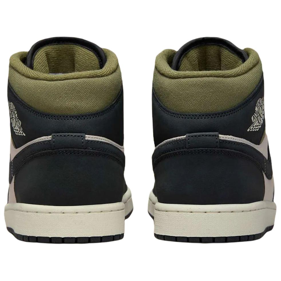 Air Jordan 1 Mid SE Maro Orewood Deschis Măsliniu Mediu Pânză Negru Off HV4091-102