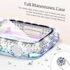 Glass+Bling Cover For Apple Watch Case 44 45mm 41mm 40mm 42mm 44 mm Diamond bumper+Screen Protector iwatch series10 9 8 7 5 6 SE