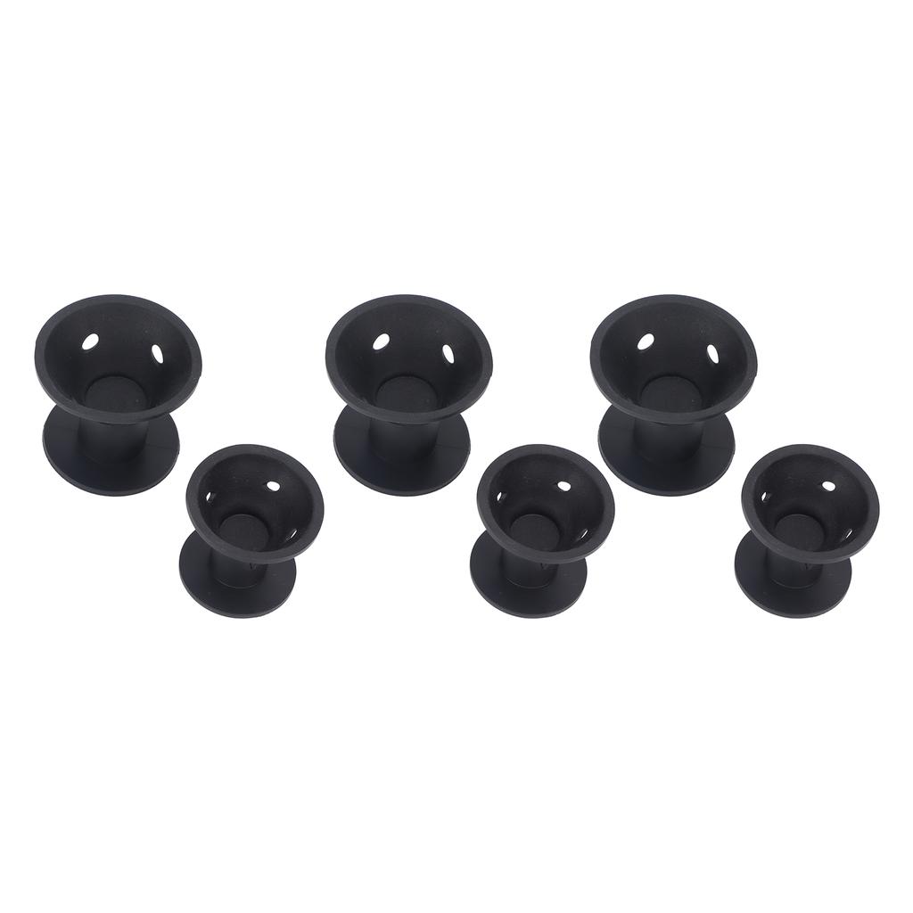 20pcs Mushroom Shaped Hair Curler Household Silicone Women Girls Hair Roller Styling Tool Black