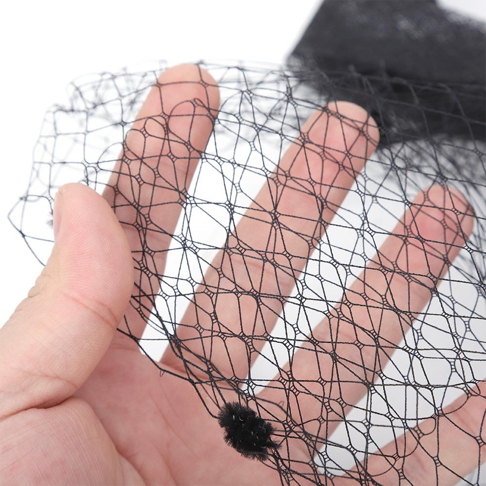 Wedding Women Net Mesh Bridal Face Veil Hats Brides Fascinator Headwear Hair Accessory(Black)