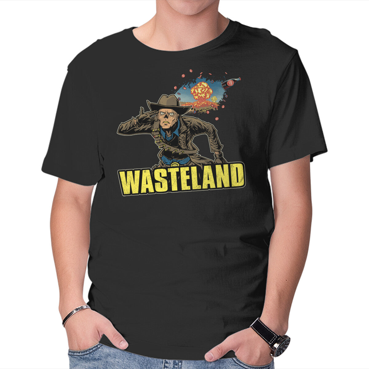 Unisex Crew Neck T-Shirt A Wasteland Graphic Short Sleeve Casual Tee XXXL