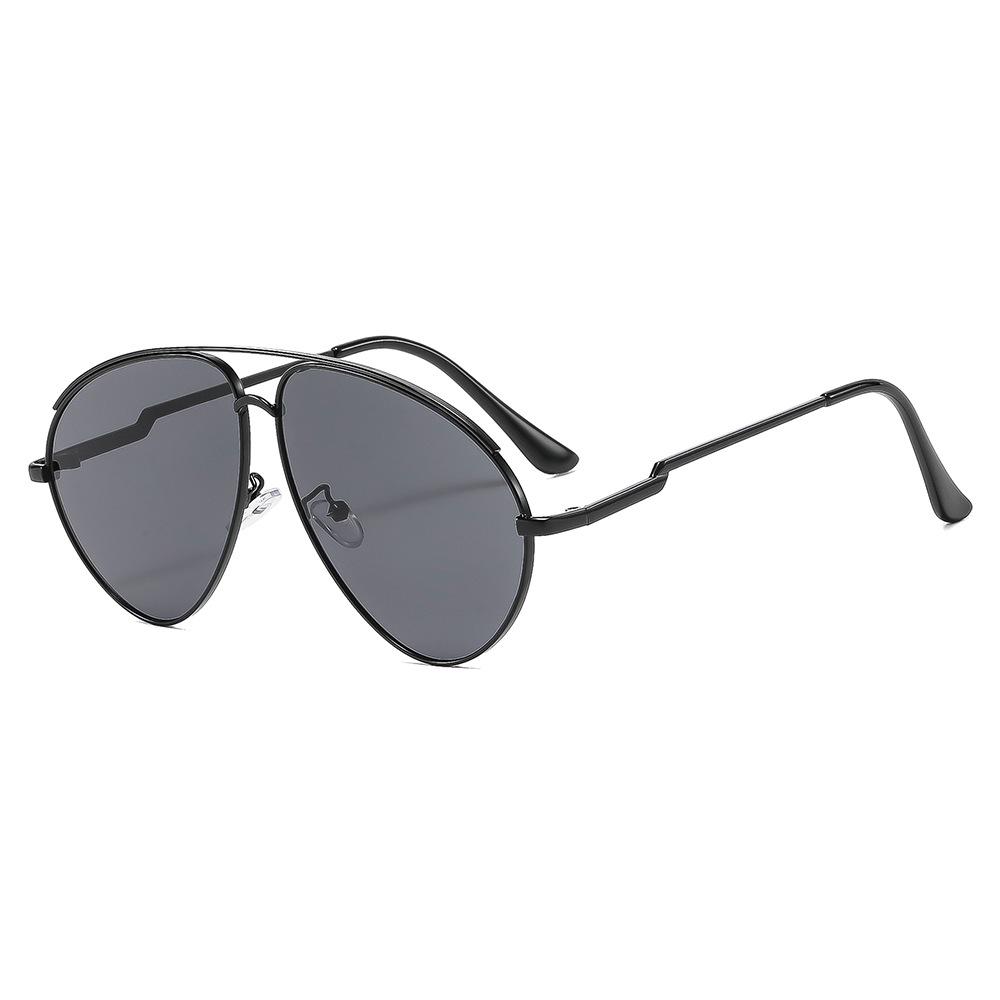 New fashionable old money style sunglasses men's and women's double beam trend handsome toad glasses personalized street shooting cool glasses