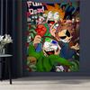 1pz Eddsworld Arazzo da Parete Fai da Te Tappeti da Parete Floreali Hippie Decorazioni per Dormitorio Arte da Parete