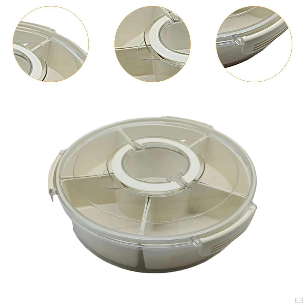 Appetizer Serving Box for Snacks with Round Compartments Treats