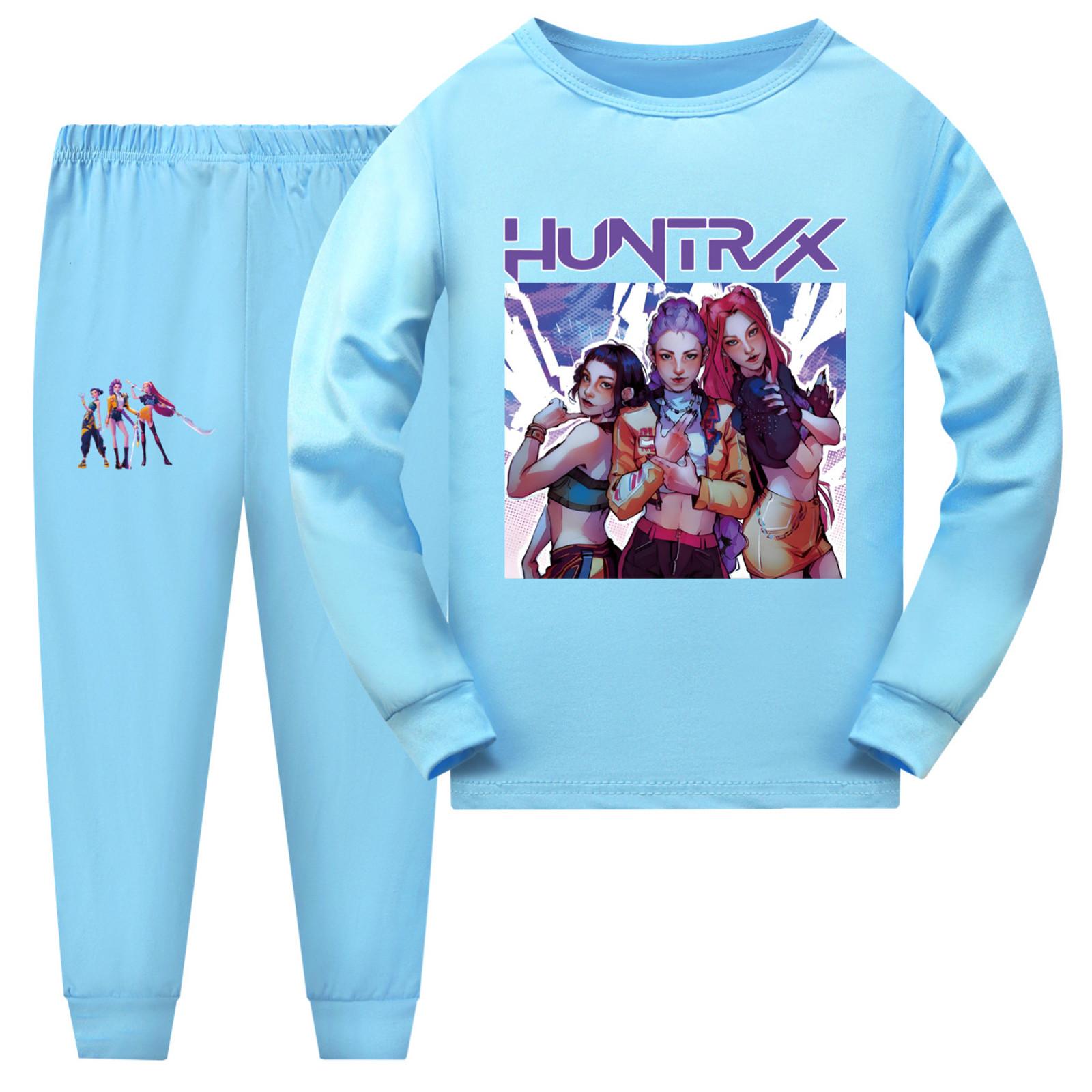 

Children s Summer Sports T-shirt And Pants Two-piece Sportswear Set Long Sleeve Printed Suit 160