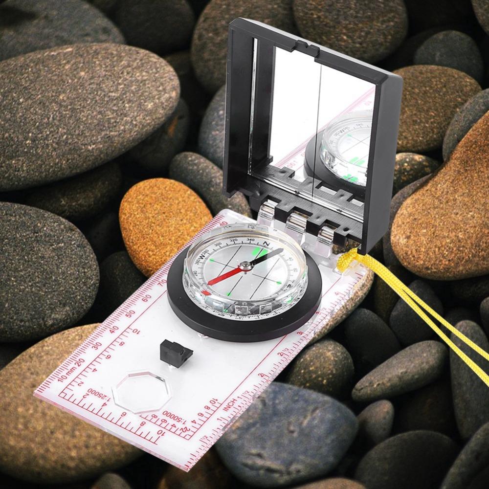 Portable Compass With Mirror Orienteering Compass Durable Navigation Compass  Hiking
