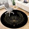 1pc Lotus Moon Office Round Area Rug, Indoor Mat Suitable For Office, Under Office Chairs Bedroom Living Room Home Decor, Room Deco 155