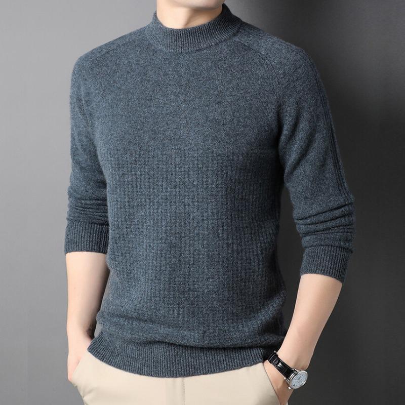 Herbst und Winter Herrenpullover mit halbhohem Kragen, leuchtender Hemdpullover, neuer Herrenpullover von Tide