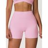 and American Style Brushed Yoga Shorts for Women, High-Waisted, Stretchy, Tight-Fitting, Peach-Lifting Shorts, Running and Fitness Sports Pants