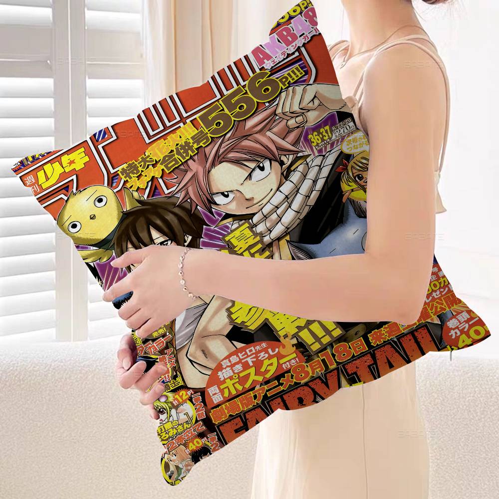 

Anime Fairy Tail Pillowcase Toon Gift Cushion Cover Bedroom Home Sofa Chair Seat Decor Pillow Case 30x30 cm