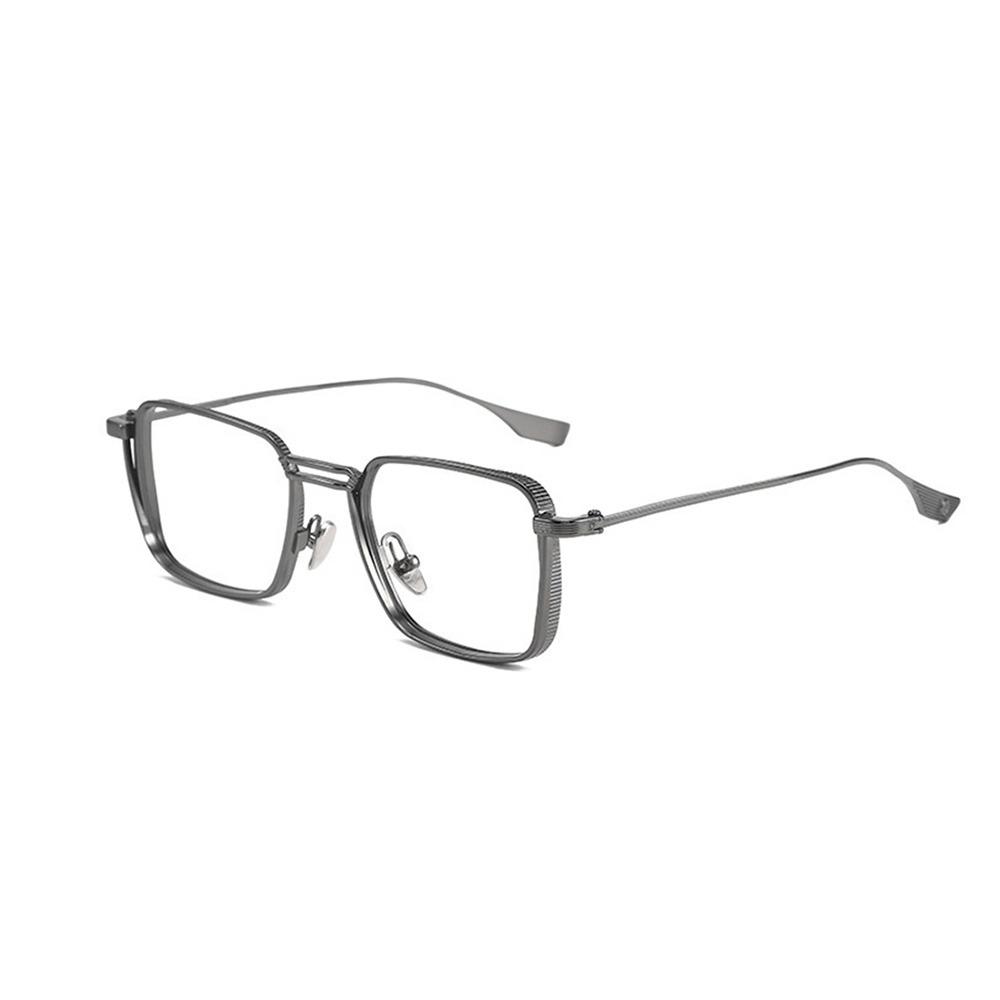 Metal Frame Anti Blue Light Glasses Square Frame Optical Eyeglasses Men's Eyewear  Reading