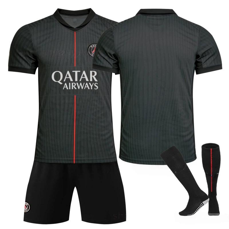 2025-26 PSG 3rd Away Sport Training Jersey Set with Socks Teens Kids Adults Football Kits 16