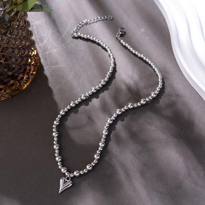 Accessories, Geometric Handmade Beaded Round Bead Neck Chain Women, Versatile Necklace Hot Selling Love Necklace