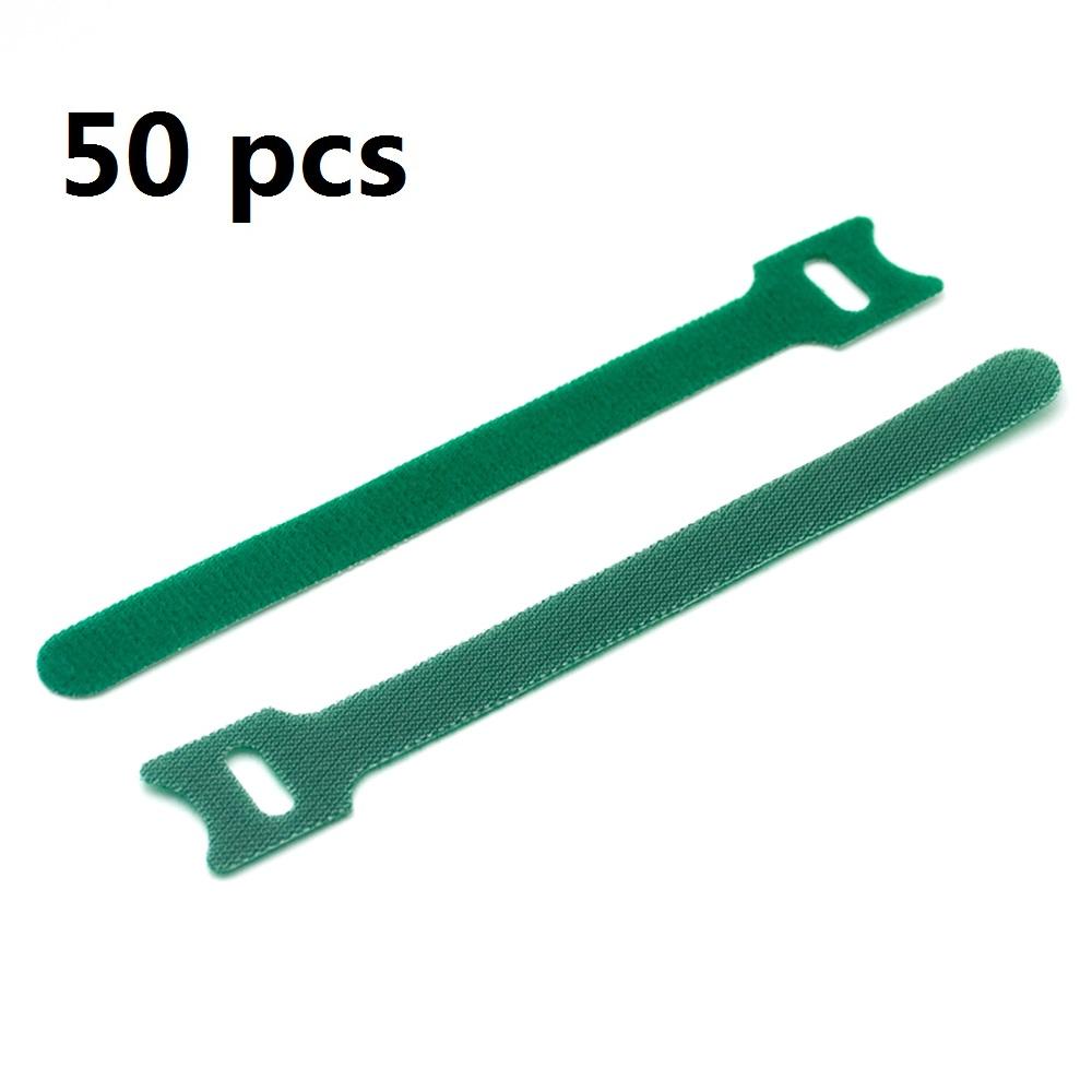 50pcs Auto-adhesive Cable Management T-type Velcros Tape 150mm*12mm TV/PC/USB Wires Ties Fixing Reusable Multi-use Nylon Fabric