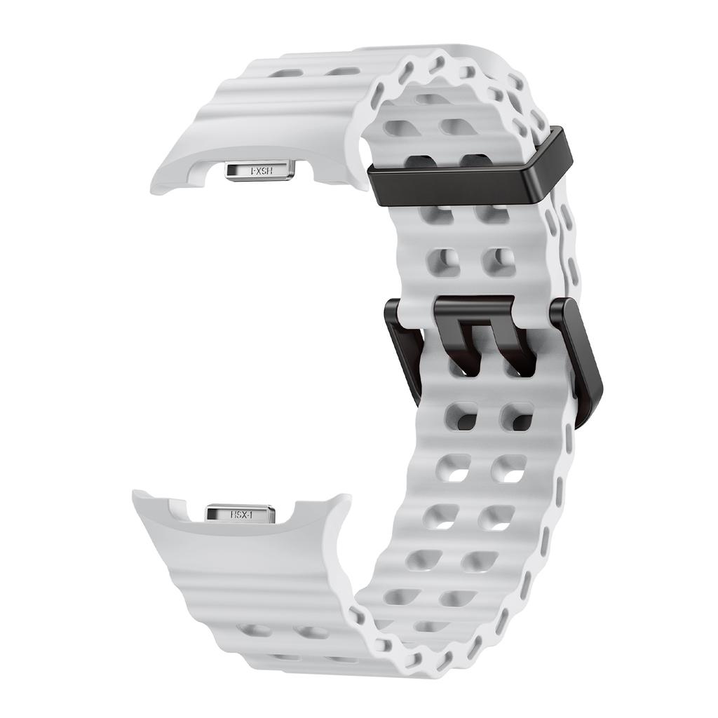 Sports Silicone Strap For Samsung Galaxy Watch 8 40 44mm Marine One-Tone Band Bracelet For Galaxy 8Classic 46MM Rubber Watchband