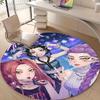 1pc KPop Demon Hunters15 Design Printed Area Round Carpet for Bedroom Living Room Home Decor Rugs Mat Non Slip Mat Rug for Bedside
