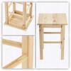 KADAX Taboret Drewniany Kuchenny Stołek Krzesło 43,5cm Solidny Sosnowy