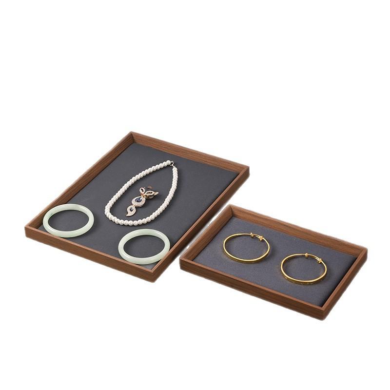 Jewelry Look Empty Tray Black Walnut Wooden Display Tray Jewelry Storage Bracelet Ornament Necklace