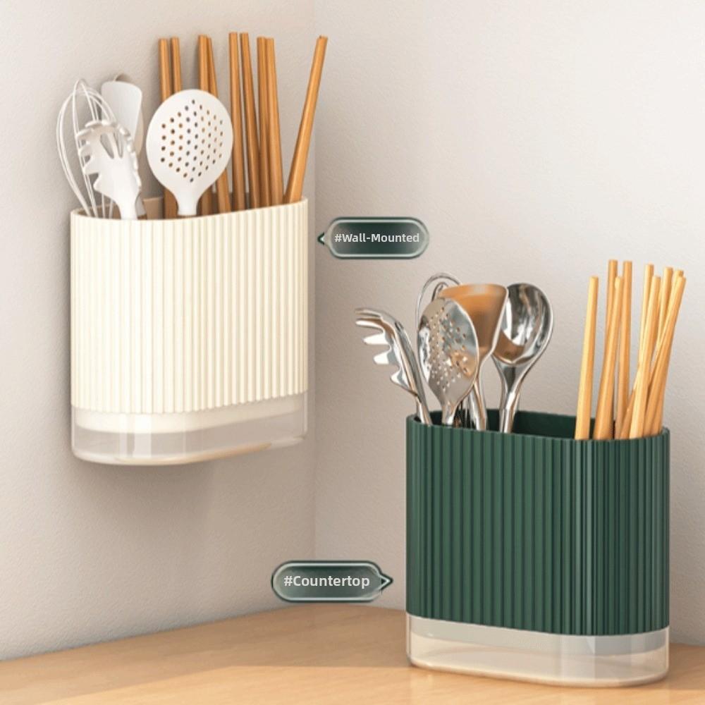 Space Saving Spoon Fork Storage Box Multi-functional Utensil Organizer Chopstick Holder Countertop