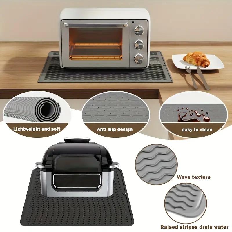 Silicone Dish Drying Mat Heat Resistant Drying Mat For Kitchen Counter Sink Refrigerator Drawer Liner Kitchen Drying Mat