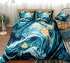 Blaues Marmor Bettwäscheset Marmor Textur Bettbezugset Blau Bettwäsche Grau Bettwäscheset Jungen Mädchen Heimtextilien Moderne Bettwäsche