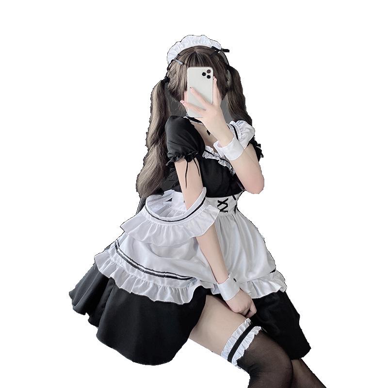 Uroczy Miękki Japoński Kostium Cosplay Maid Lolita na Występ Sceniczny