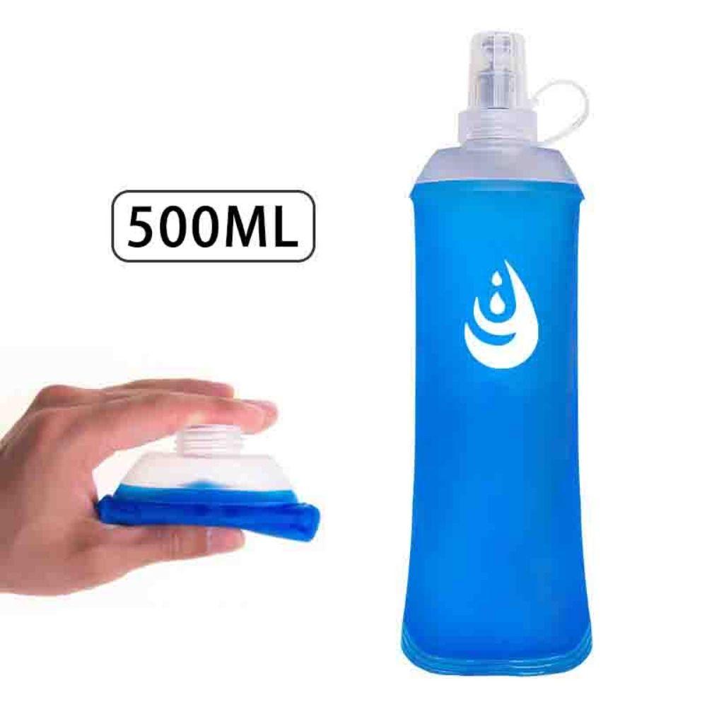 

250/500ML Outdoor Water Bottle Silicone Mouth Sports Waist Bag Running Camping Hiking Travel