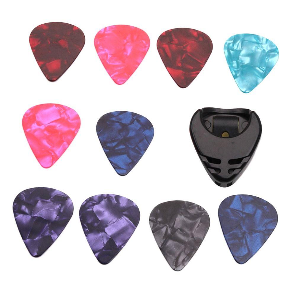 10PCS Stick-on Holder Guitar Picks & Guitar Pick Holder Finger Guitar Pick  Electric Bass