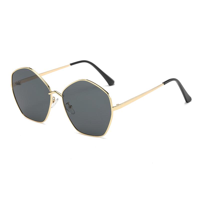 Fashion New Polygonal Irregular Sunglasses Retro Metal Sun Glasses Minimalist Design Sun Protection Eyeglasses Female