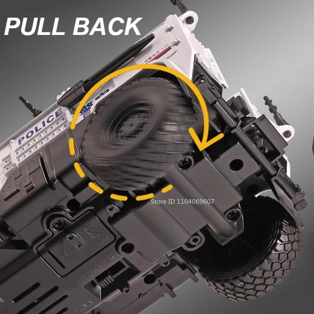 1:32 Scale SWAT Armored Police Car Model Toy Metal Diecast Pull Back Shock Absorption Heavy Truck Toys Sound Light Gift for Kids