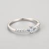 Tancise Classic 925 Sterling Silver  Zircon Ring Ladies Jewelry Wedding Promise Party Gift