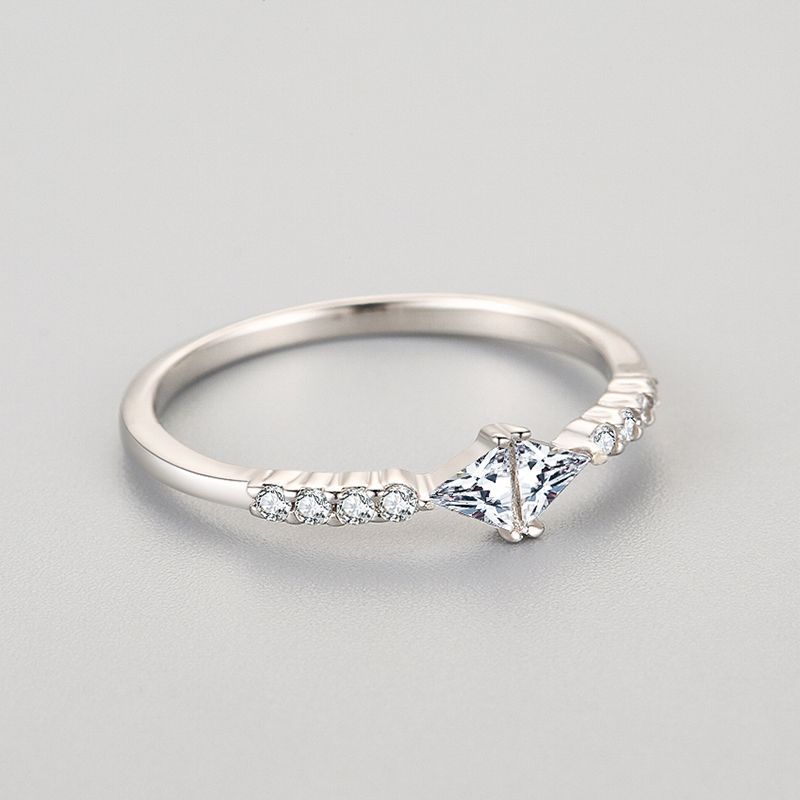 Tancise Classic 925 Sterling Silver  Zircon Ring Ladies Jewelry Wedding Promise Party Gift