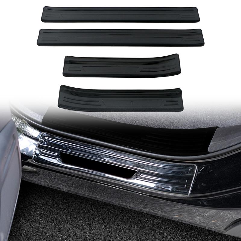 For Honda CRV CR-V  2024 Car Accessories Stainless Steel Silver Black Inner&Outlet Door Scuff Plate Threshold Cover 4pcs