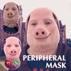 2 Stück Für John Pork ruft Interessant 3D-gedruckte nahtlose Maske John Pork lächelnd Cosplay Gesichtsmaske Party Cosplay Requisiten