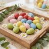 20 st Påskägg, Mini Duvägg, Påskpresenter, Prickiga Påskägg Dekorerade med Blomsterkrans, Simulerade Ägg, Heminredning