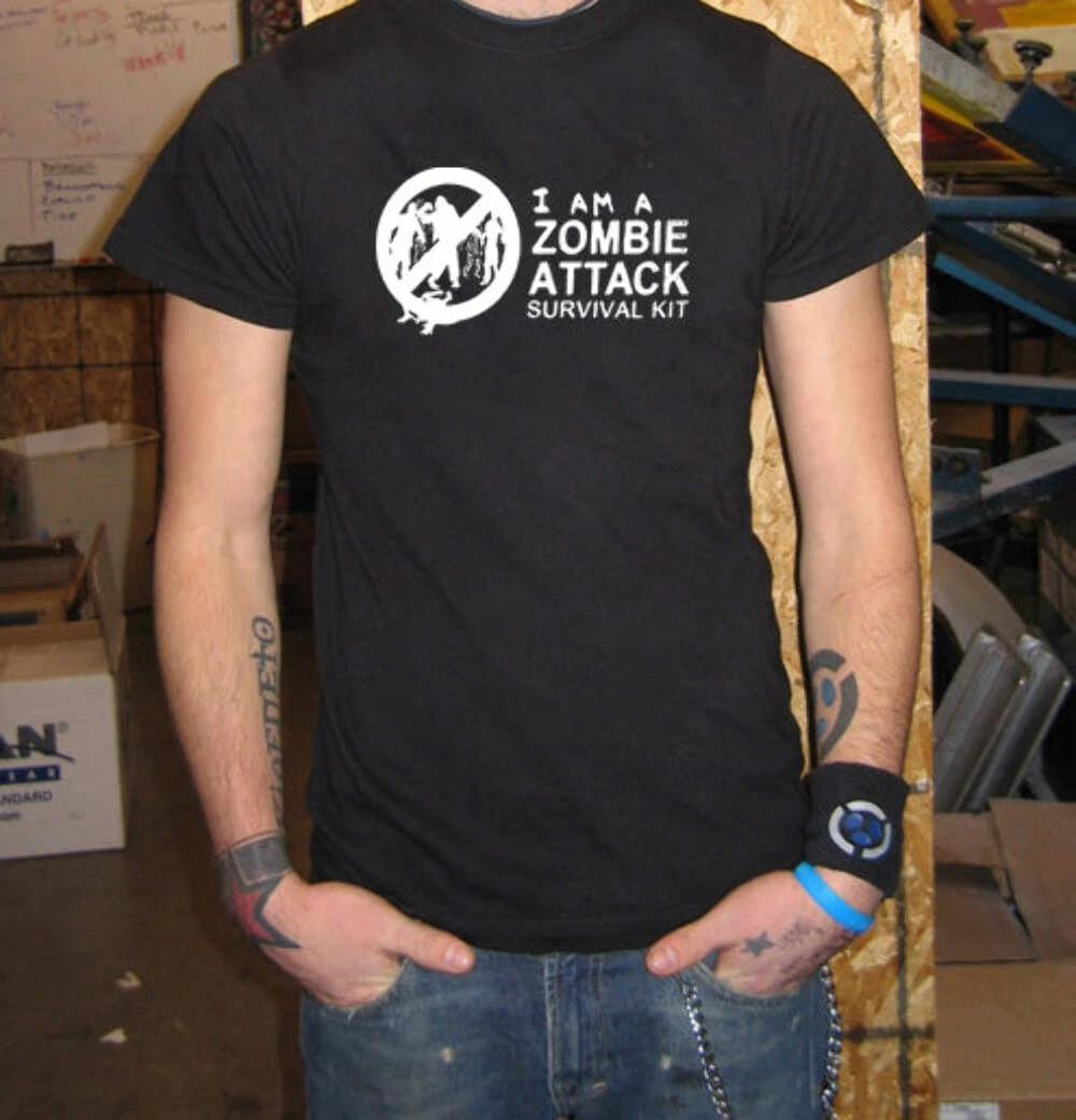 

Zombie Attack Survival Kit T-Shirt – Funny Horror Apocalypse Tee 2XL